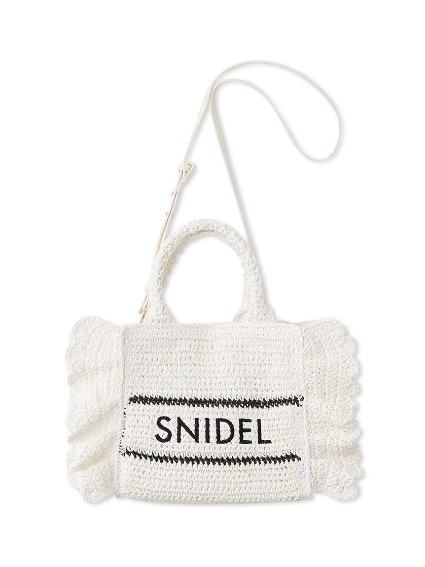 SNIDEL「ブレーズフリルロゴショルダーバッグ」|ショルダー・メッセンジャー|WHT