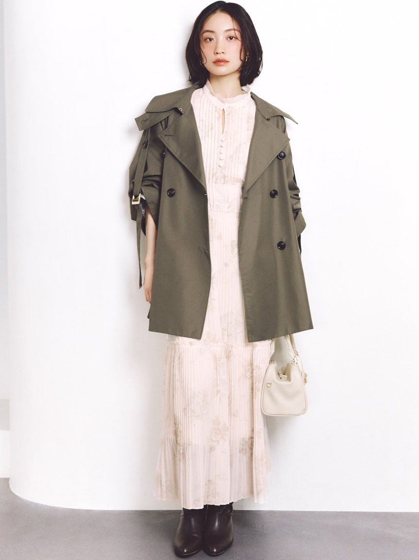 SNIDEL「【販路限定サイズあり】Sustainableプリーツプリントワンピース」|ワンピース|