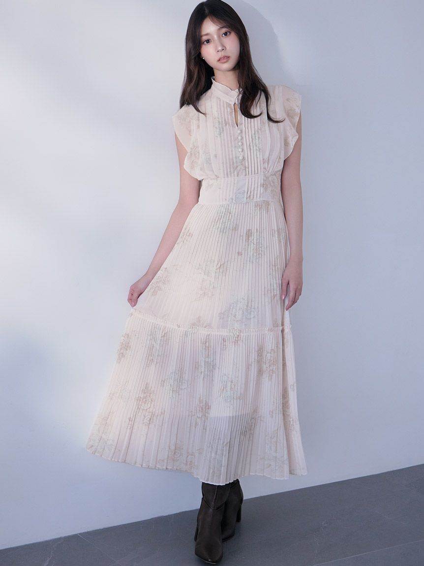 SNIDEL「【販路限定サイズあり】Sustainableプリーツプリントワンピース」|ワンピース|