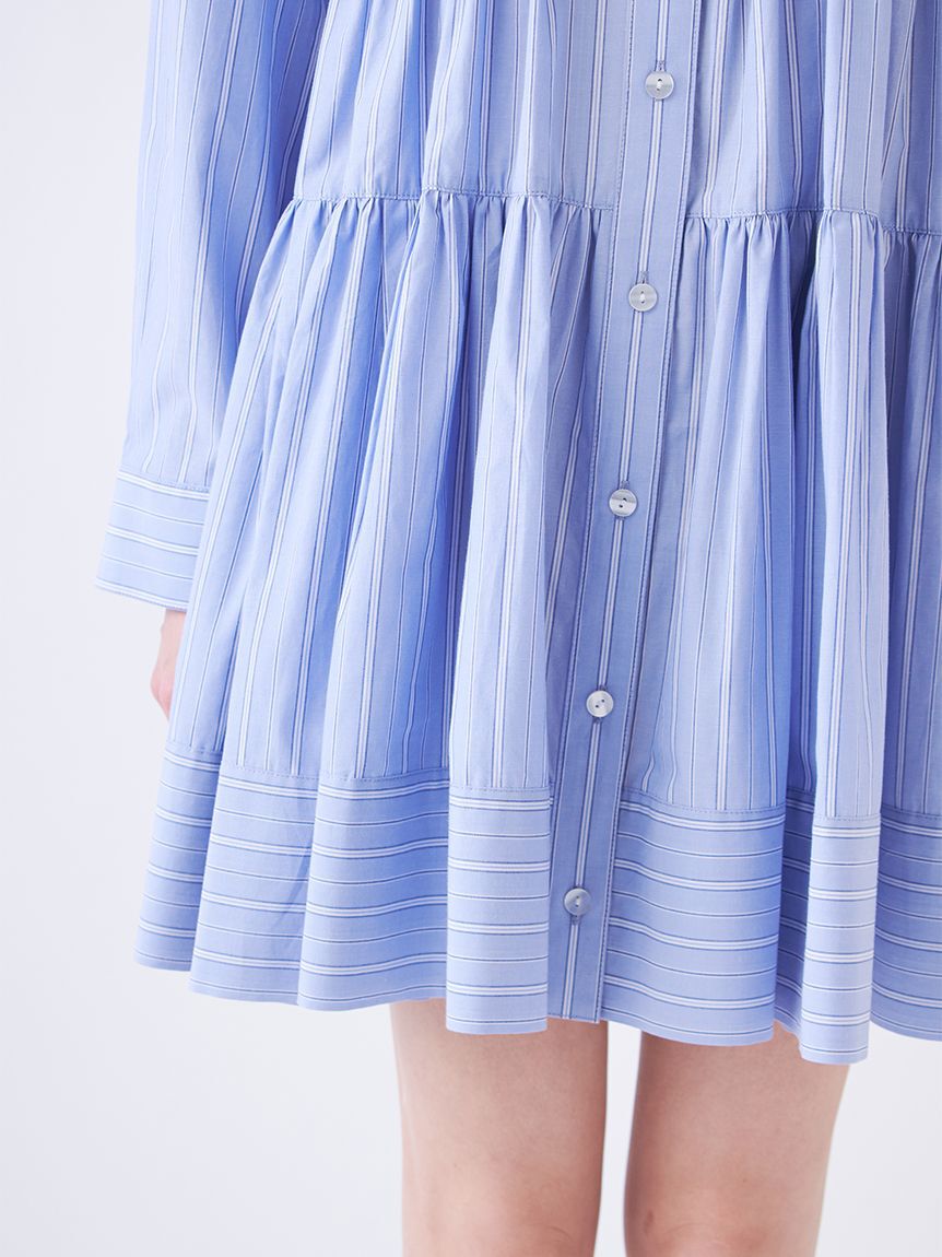 SNIDEL「ボリュームティアードミニシャツワンピース」|ワンピース|