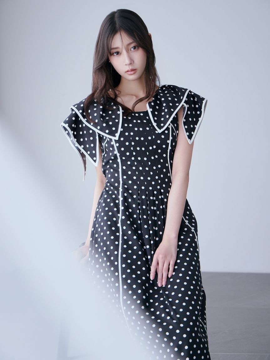 SNIDEL「【WEB限定00サイズあり】ラッフルカラープリントワンピース」|ワンピース|