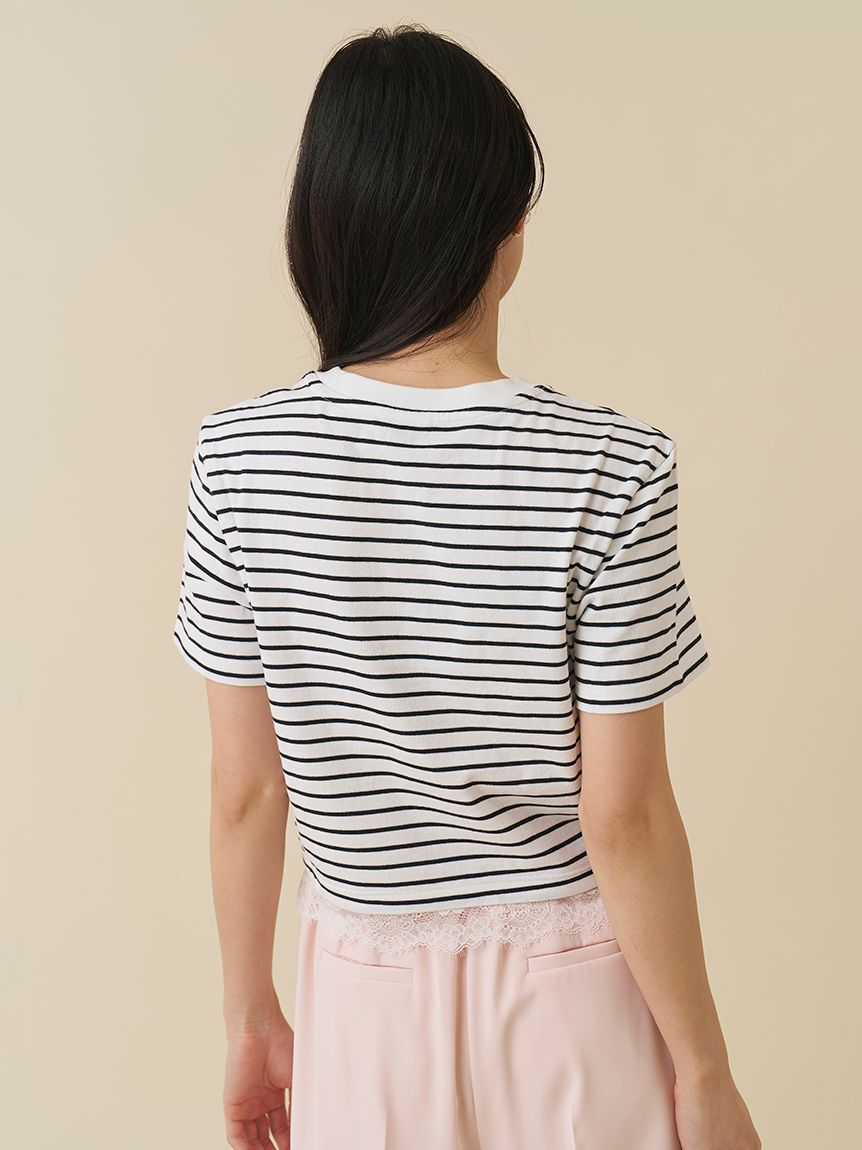SNIDEL「【Chacott】コラボレーストリムTシャツ」|Tシャツ・カットソー|