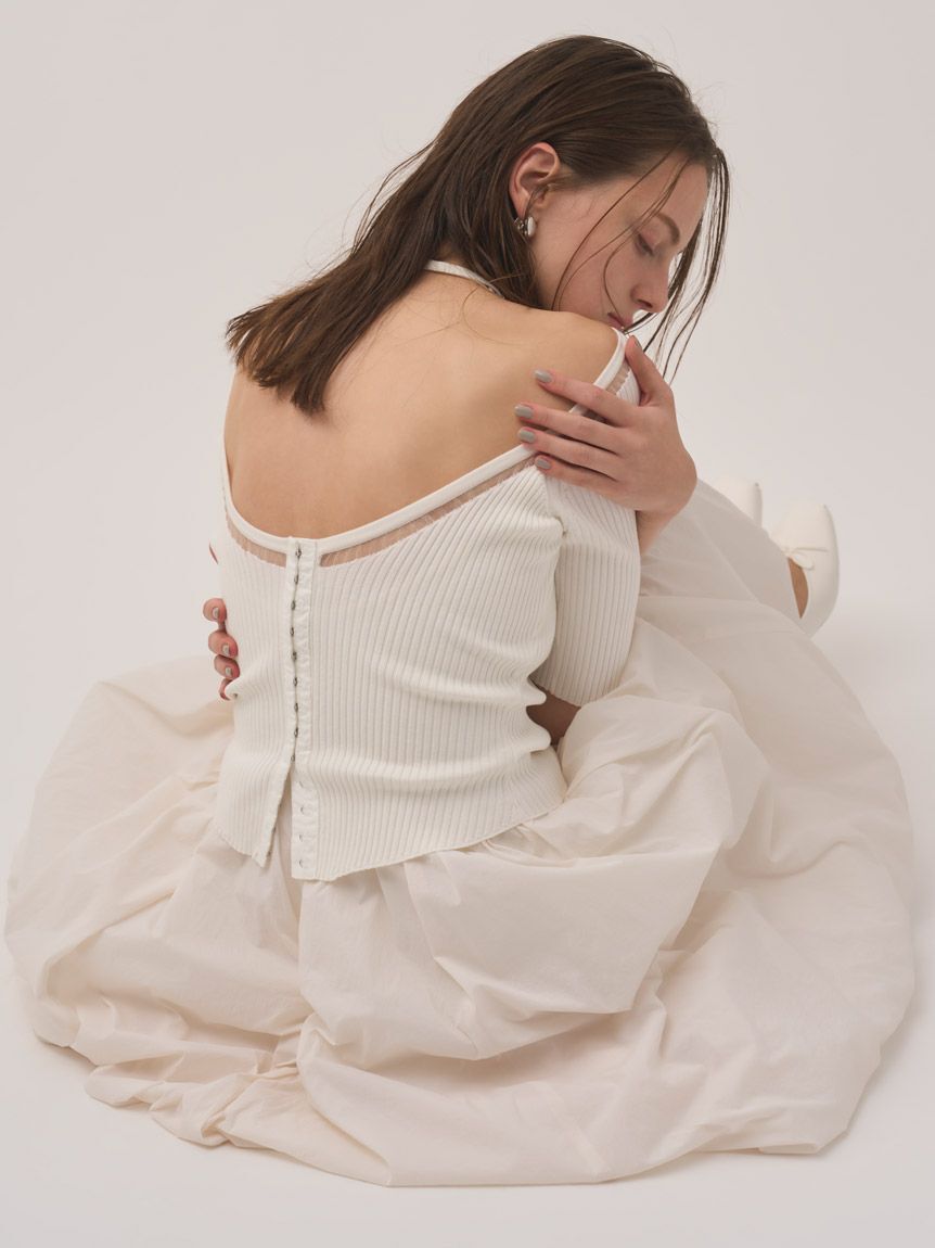SNIDEL「【Chacott】コラボニットバルーンワンピース」|ワンピース|