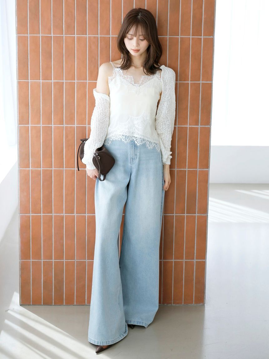SNIDEL「【Kuroki denim】ハイライズワイドデニム」|デニム|LBLU