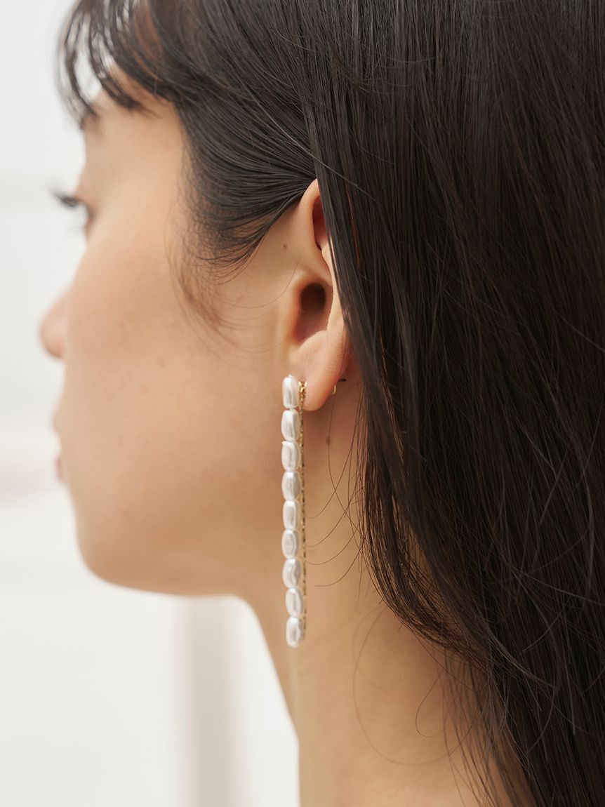 SNIDEL「パールバリエピアス」|ピアス|