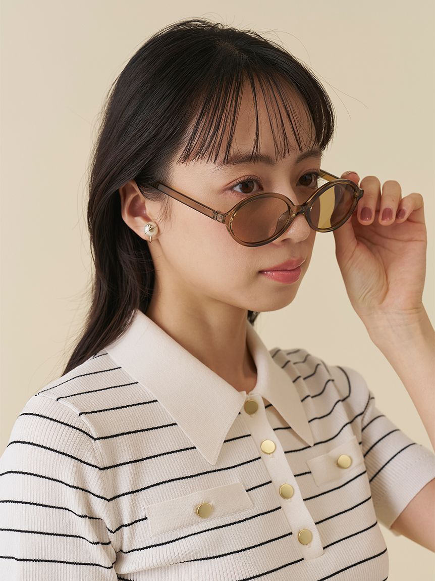 SNIDEL「オーバルサングラス」|サングラス|BRW