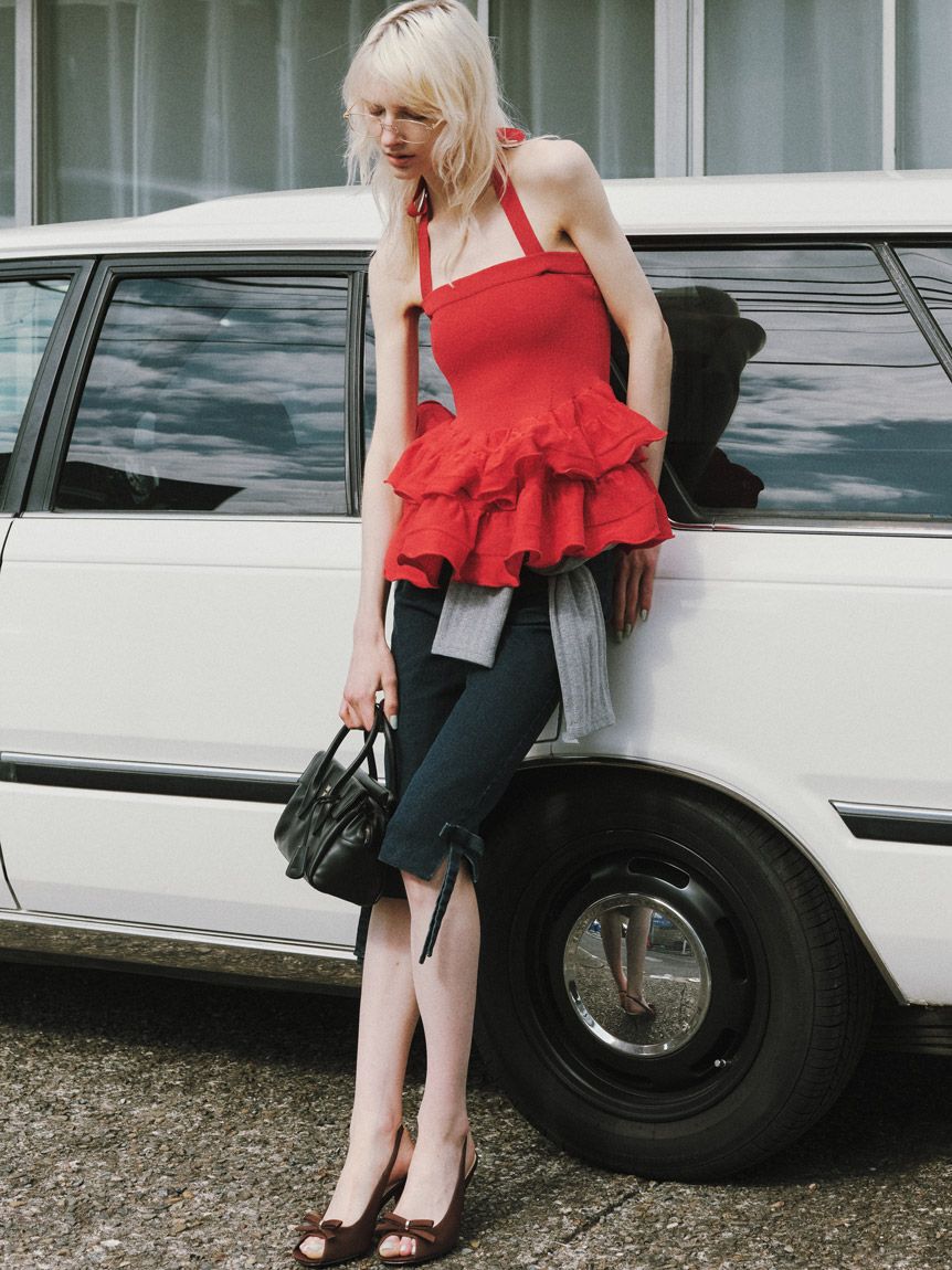 SNIDEL「バックストラップリボンサンダル」|サンダル|