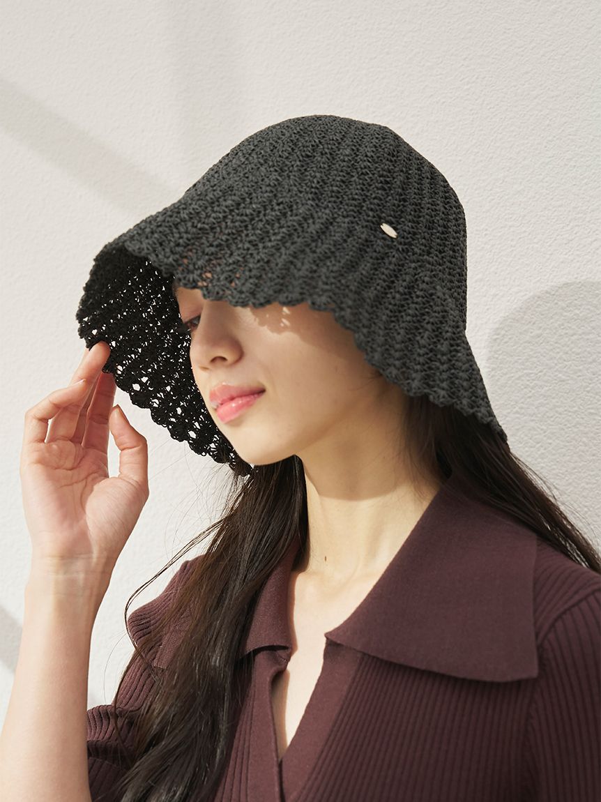 SNIDEL「クロシェハット」|ハット|
