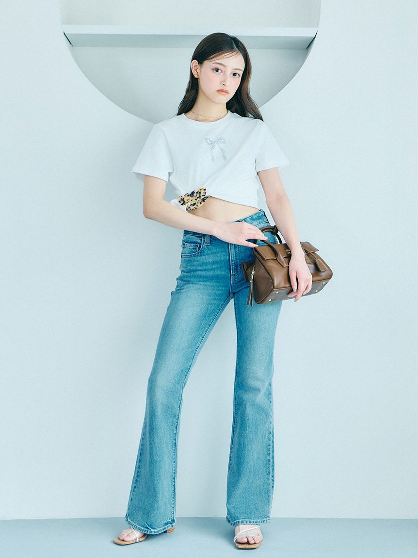 SNIDEL「【販路限定カラーあり】ラインストーンTシャツ」|Tシャツ・カットソー|