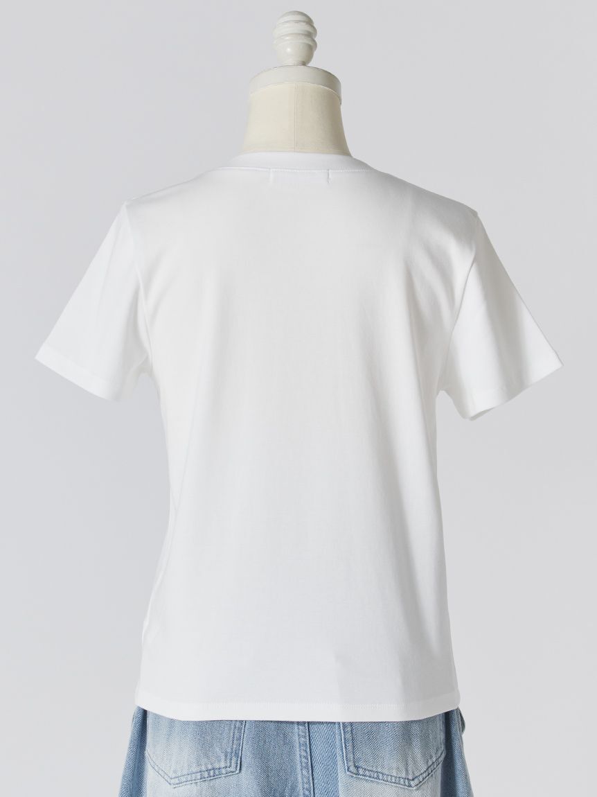 SNIDEL「【販路限定カラーあり】ラインストーンTシャツ」|Tシャツ・カットソー|
