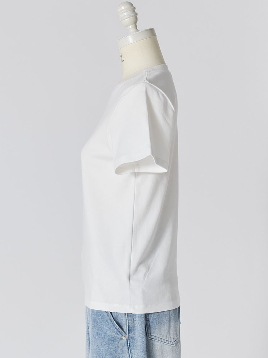 SNIDEL「【販路限定カラーあり】ラインストーンTシャツ」|Tシャツ・カットソー|