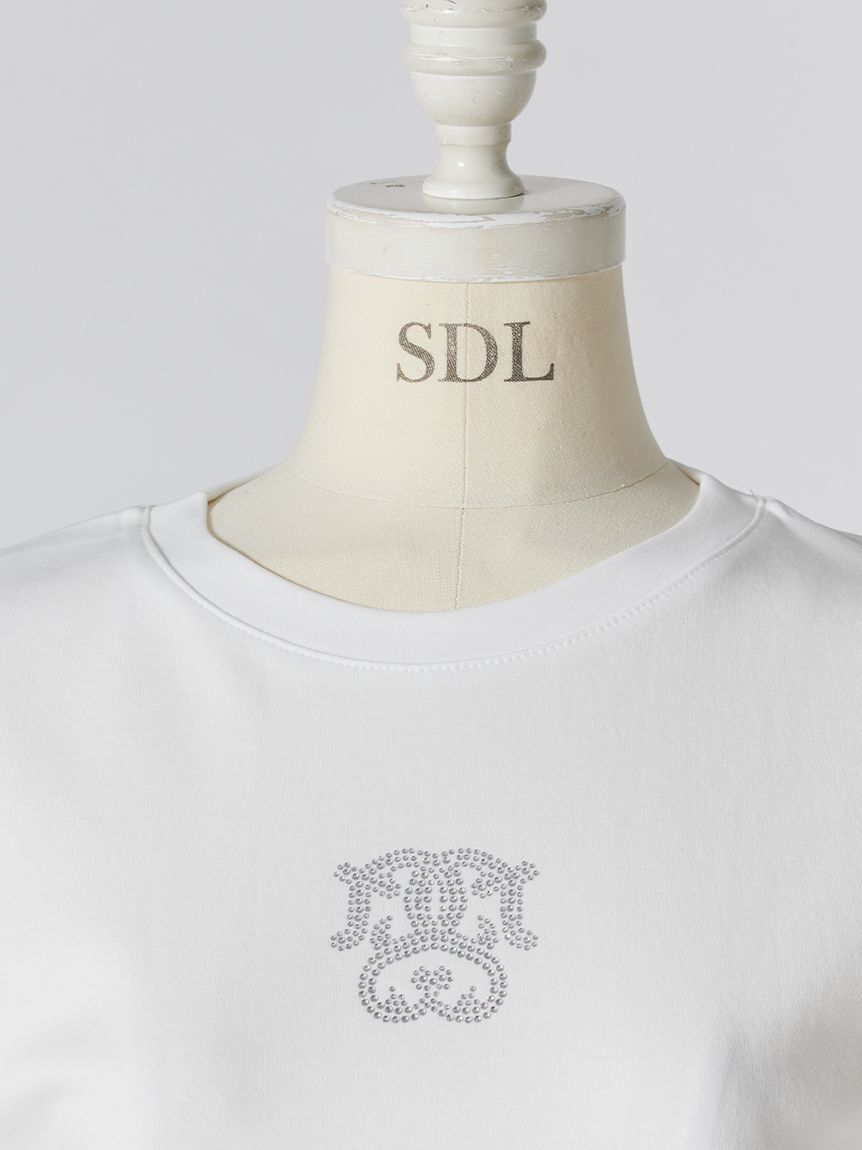 SNIDEL「【販路限定カラーあり】ラインストーンTシャツ」|Tシャツ・カットソー|