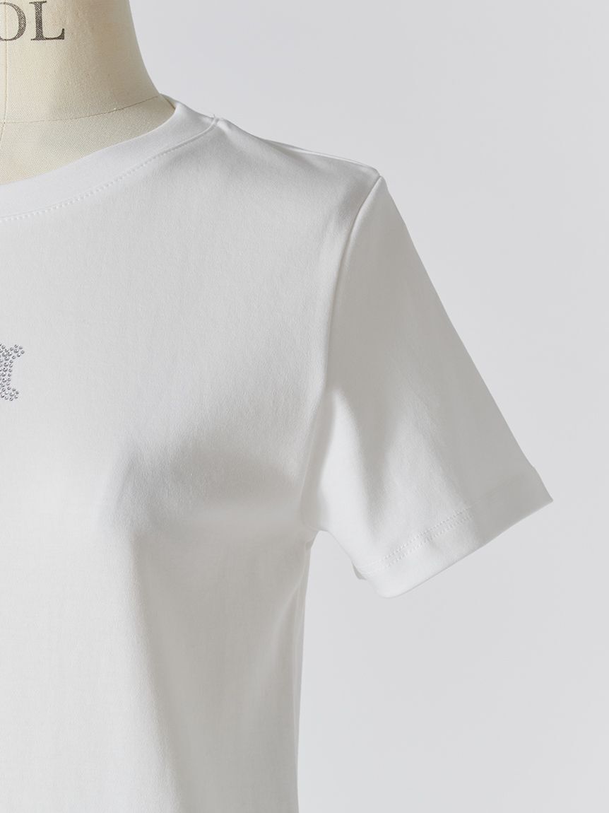 SNIDEL「【販路限定カラーあり】ラインストーンTシャツ」|Tシャツ・カットソー|