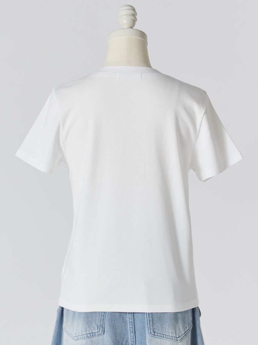SNIDEL「【販路限定カラーあり】ラインストーンTシャツ」|Tシャツ・カットソー|