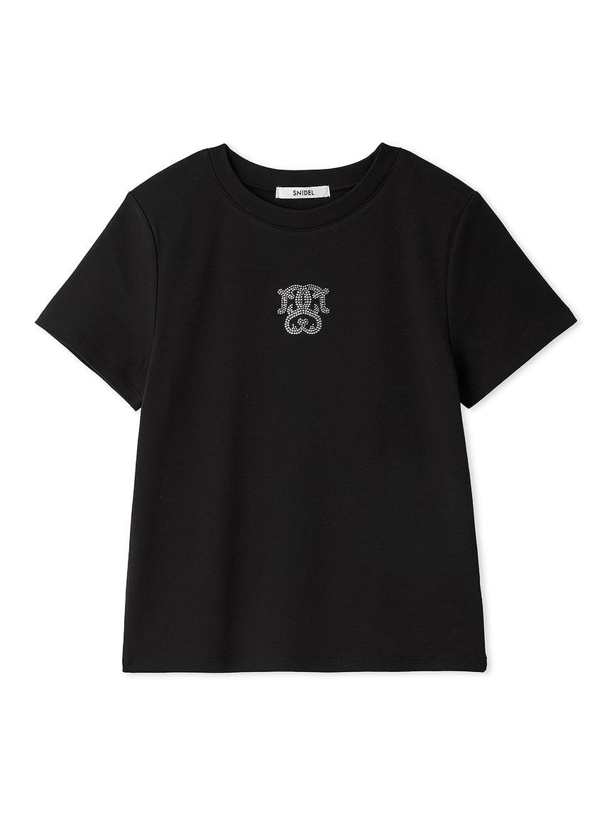 SNIDEL「【販路限定カラーあり】ラインストーンTシャツ」|Tシャツ・カットソー|