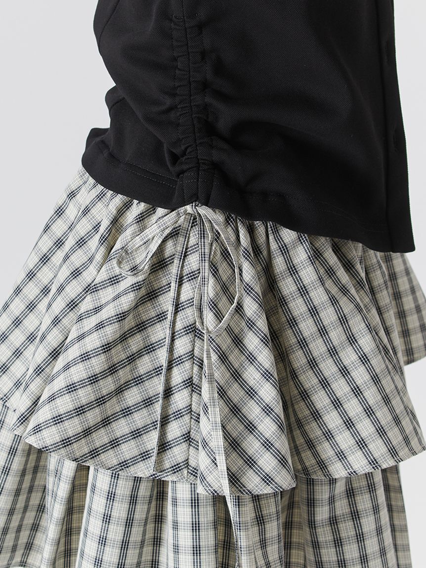 SNIDEL「ポロカットコンビミニワンピース」|ワンピース|