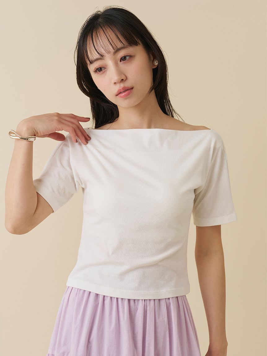 SNIDEL「バックオープンTシャツ」|Tシャツ・カットソー|