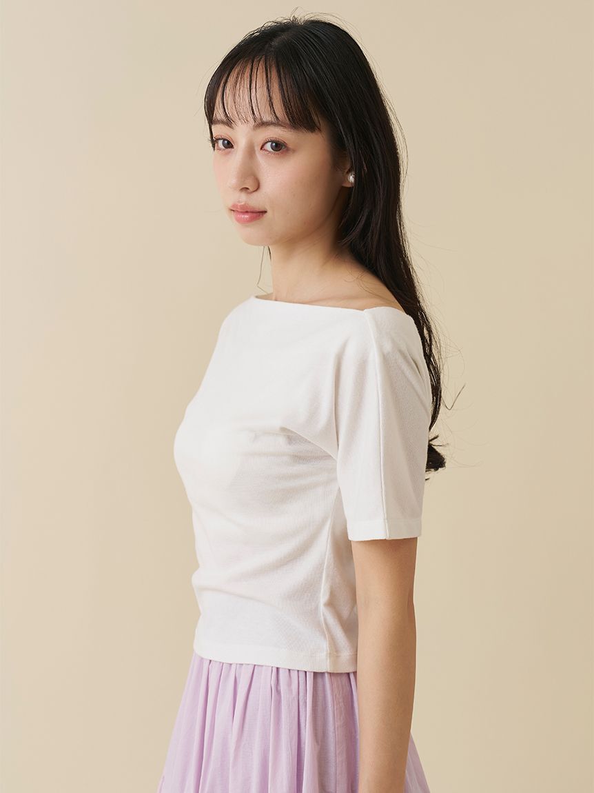 SNIDEL「バックオープンTシャツ」|Tシャツ・カットソー|