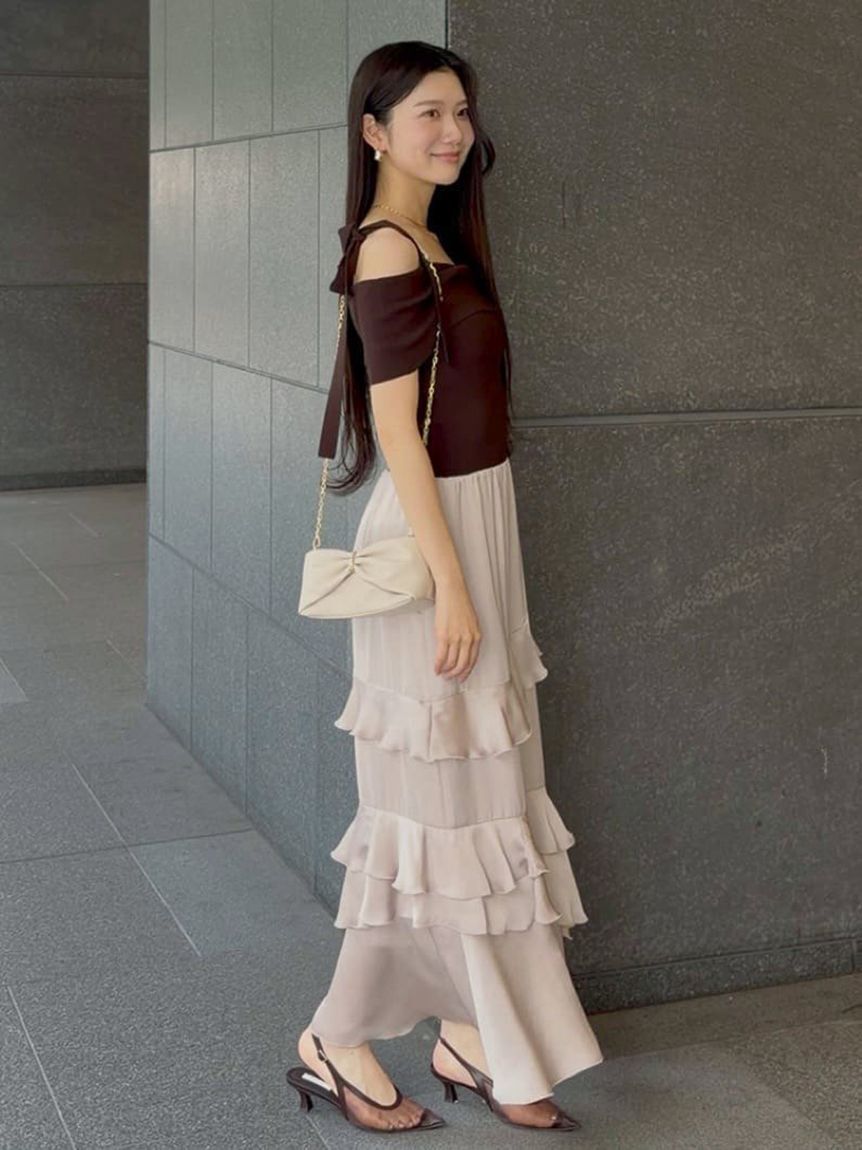 SNIDEL「オフショルニットドッキングワンピース」|ワンピース|BRW