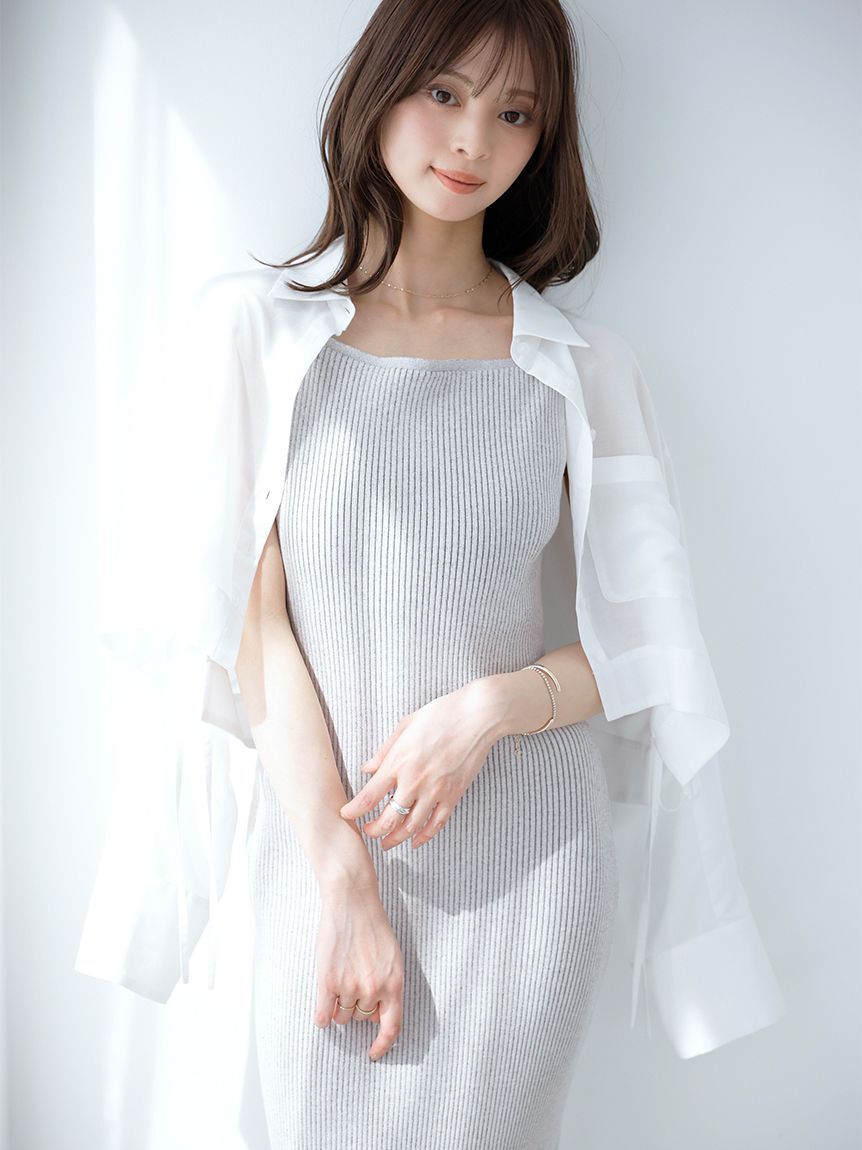 SNIDEL「シンプルニットキャミワンピース」|ワンピース|