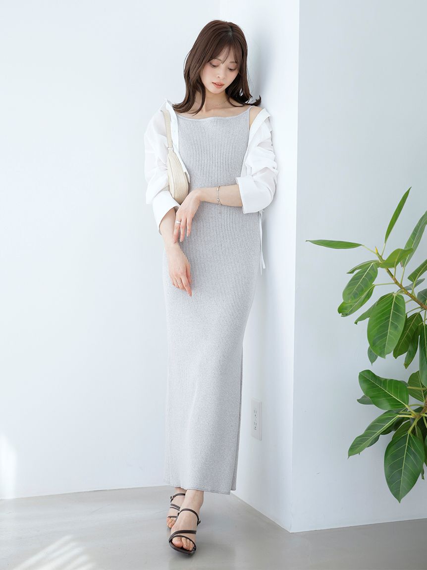 SNIDEL「シンプルニットキャミワンピース」|ワンピース|GBEG