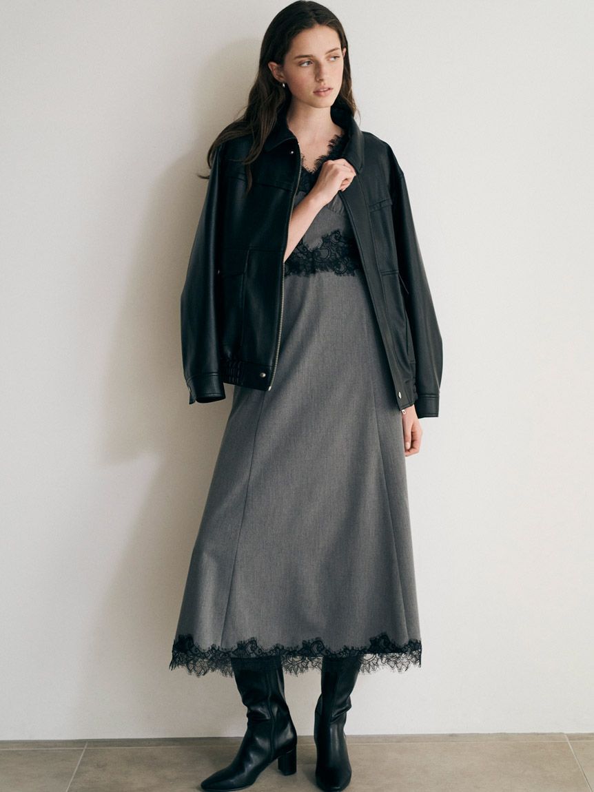SNIDEL「レーストリムバリエワンピース」|ワンピース|
