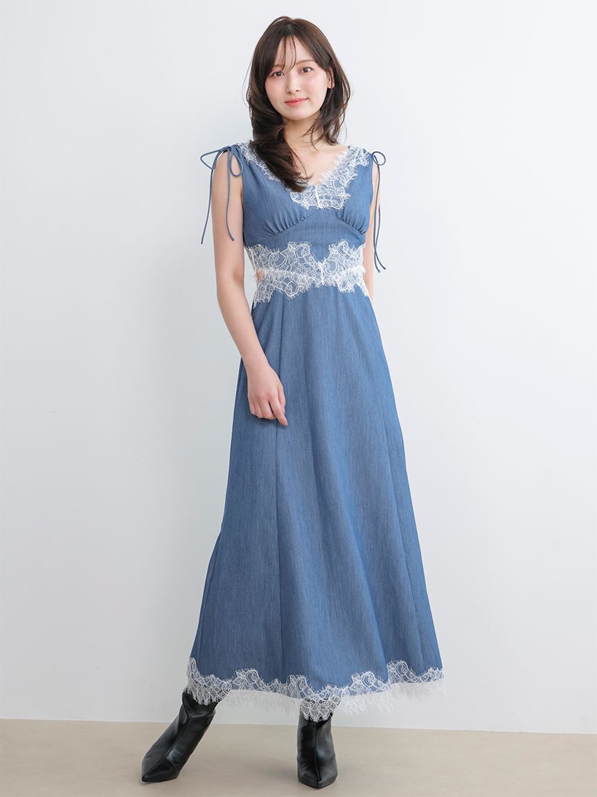SNIDEL「レーストリムバリエワンピース」|ワンピース|BLU