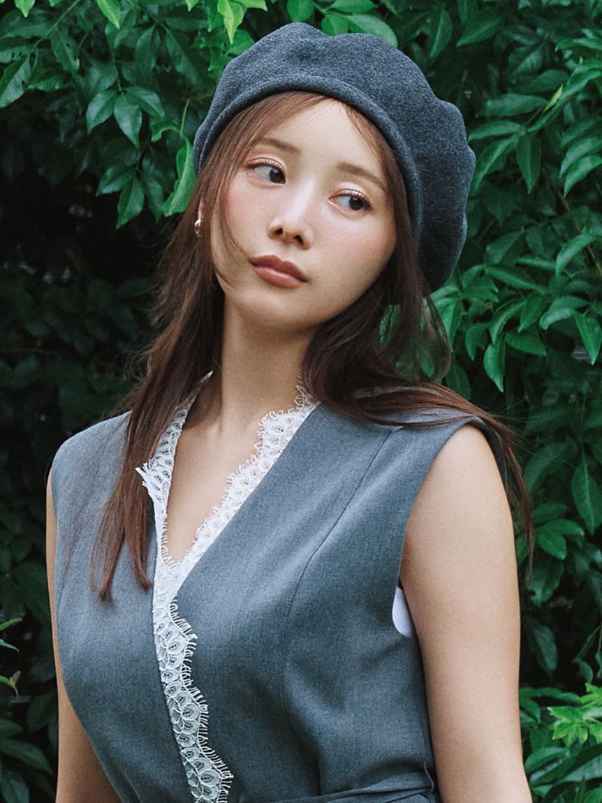 SNIDEL「バリエベレー」|ハンチング・ベレー帽|GRY