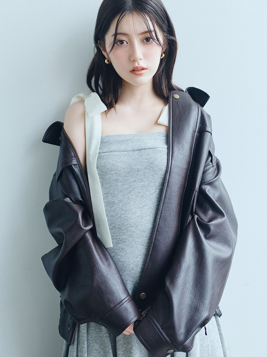 SNIDEL「【UV】ショルダーリボンカットベアワンピース」|ワンピース|