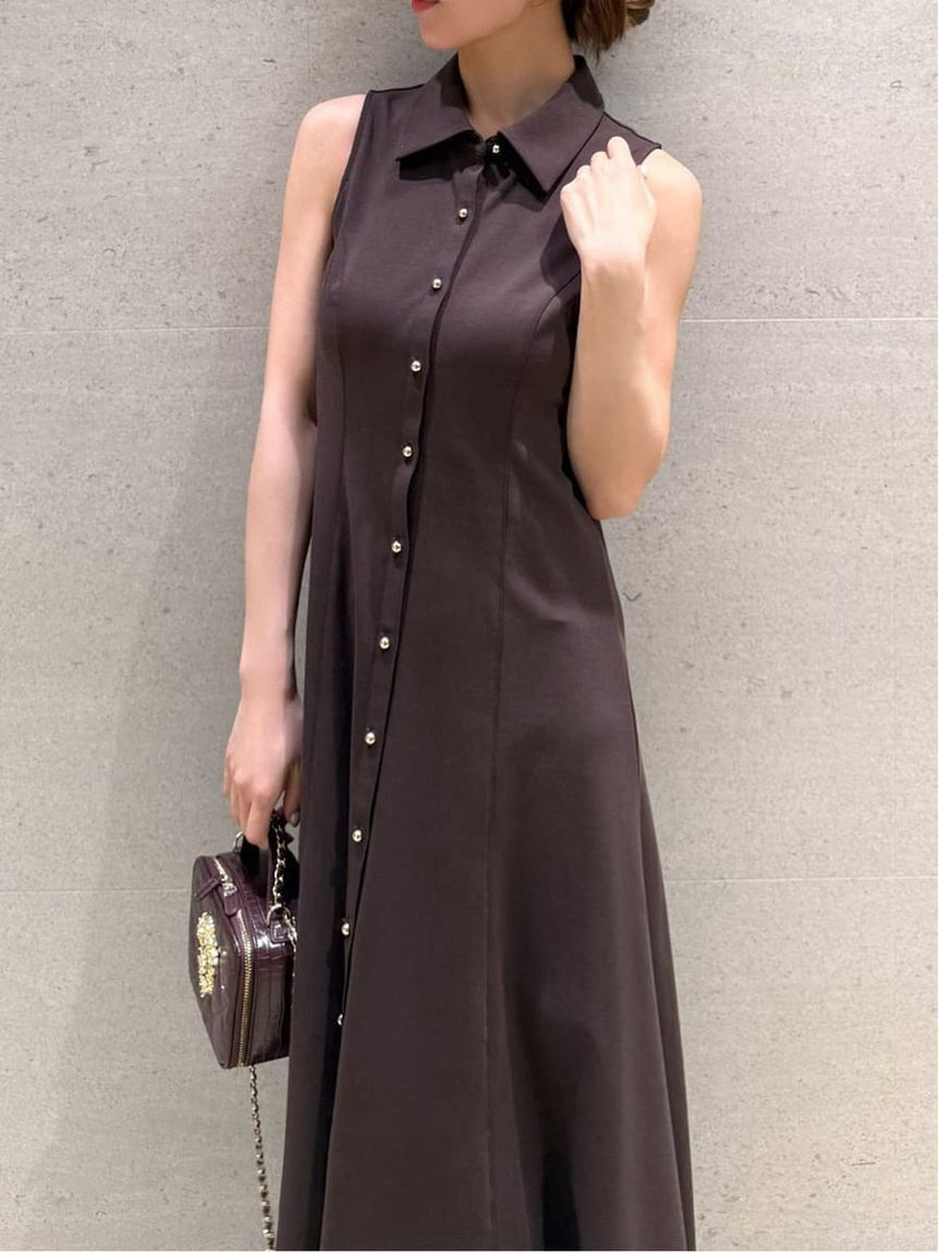 SNIDEL「フロントボタンカットソーワンピース」|ワンピース|