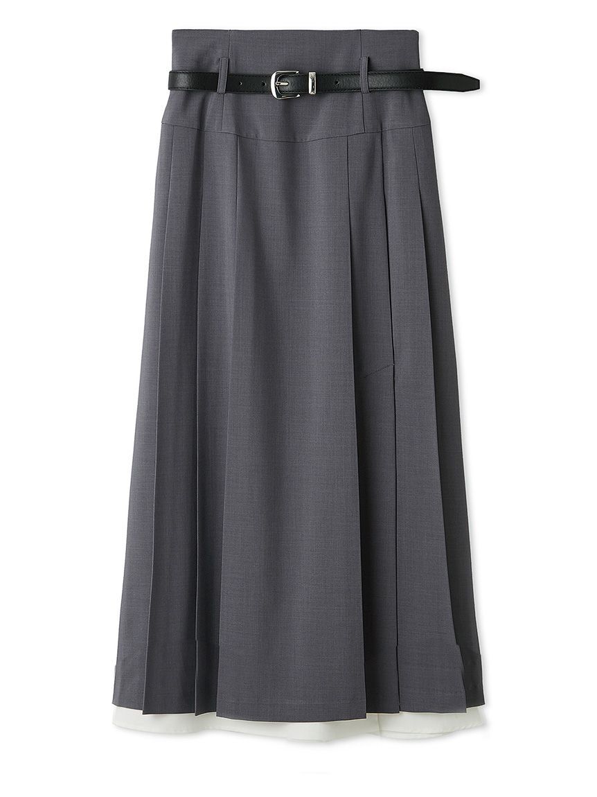 SNIDEL「デザインプリーツスカート」|スカート|GRY