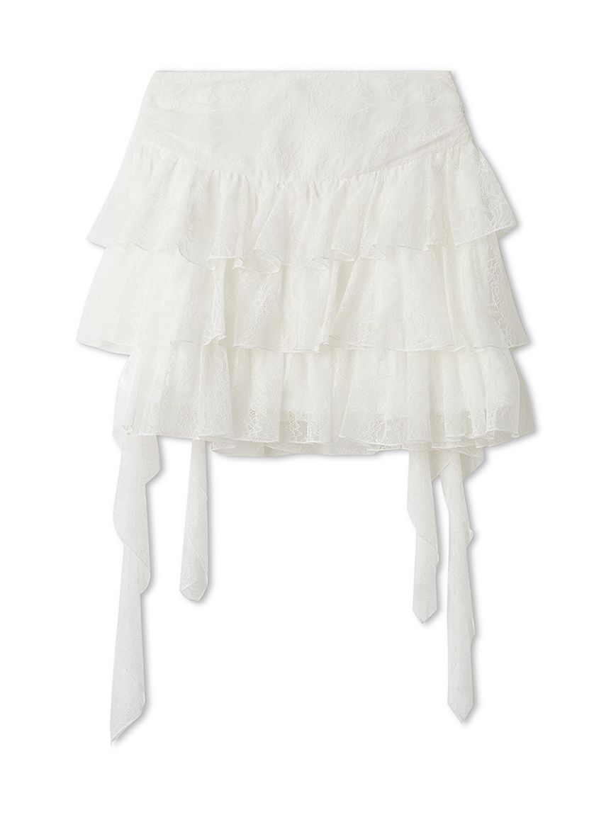 SNIDEL「ツイストフリルミニスカショーパン」|その他|WHT
