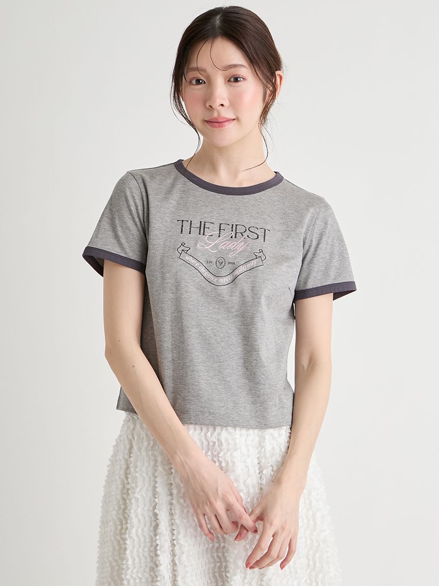 CELFORD「【洗える】カレッジロゴリンガーTシャツ」|Tシャツ・カットソー|