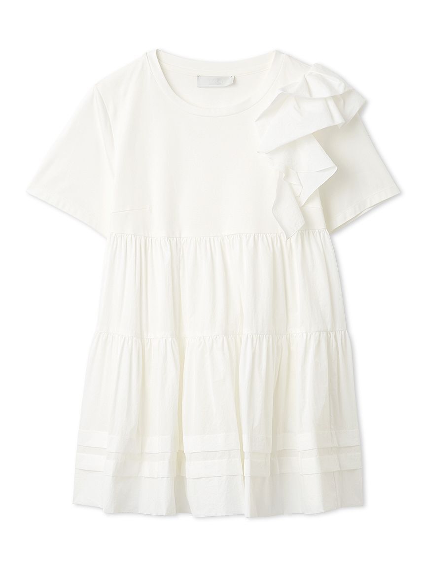 CELFORD「【洗える】ショルダーフリルチュニックカットソー」|Tシャツ・カットソー|OWHT