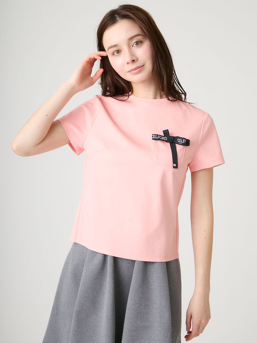 CELFORD「【洗える】ロゴ刺繍リボン付きカットソー」|Tシャツ・カットソー|CPNK