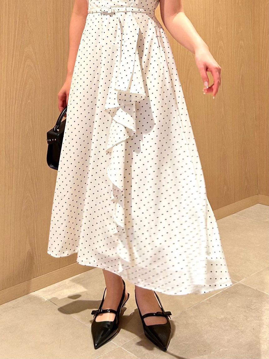 CELFORD「【洗える】カシュクールラッフルワンピース」|ワンピース|