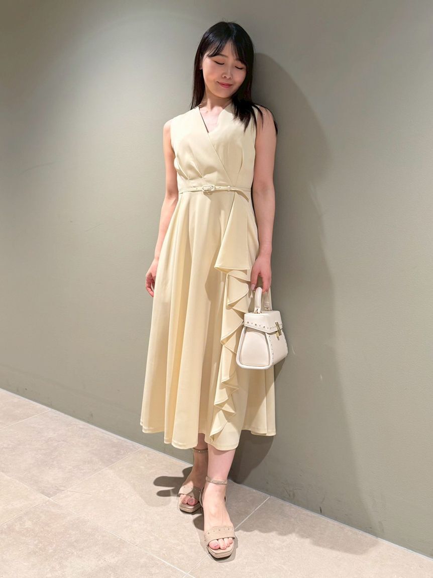 CELFORD「【洗える】カシュクールラッフルワンピース」|ワンピース|