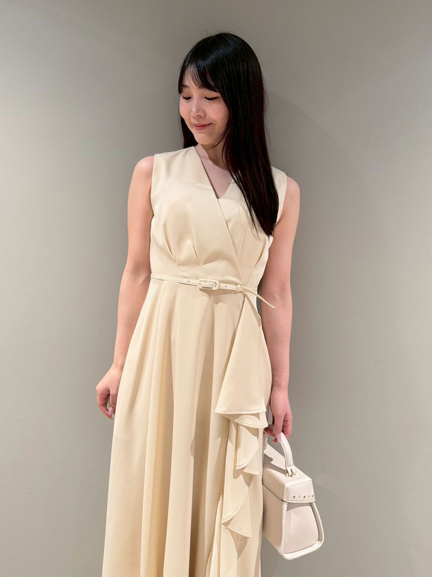 CELFORD「【洗える】カシュクールラッフルワンピース」|ワンピース|