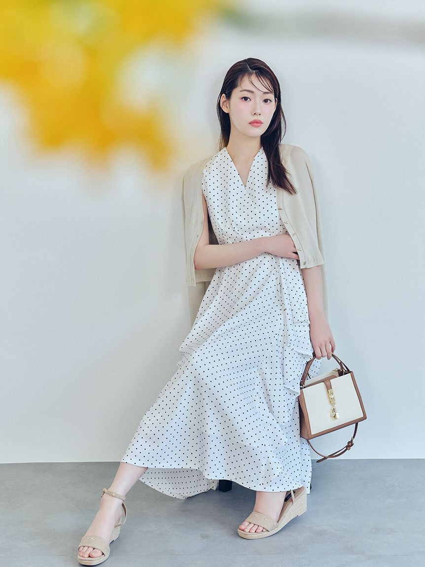CELFORD「【洗える】カシュクールラッフルワンピース」|ワンピース|DOT