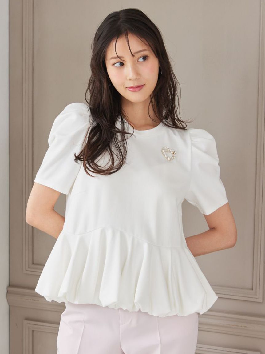 CELFORD「【洗える】【WEB・一部店舗限定カラー】バルーンヘムアシンメトリーポンチトップス」|Tシャツ・カットソー|OWHT