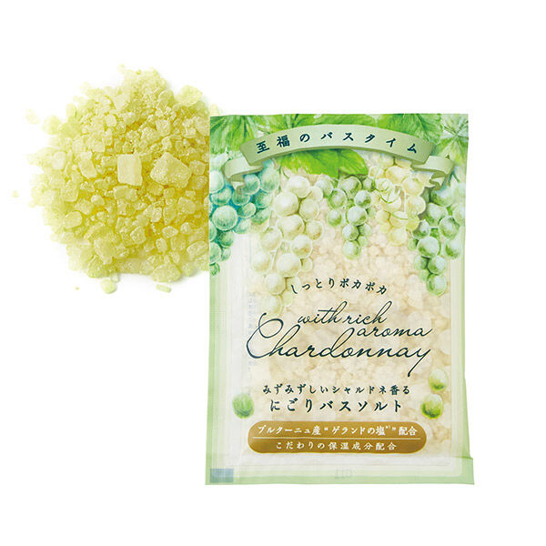  「シャルドネ にごりバスソルト 本体/しっとり/果汁味あふれるシャルドネの香り (50g)」|入浴剤・バスグッズ|