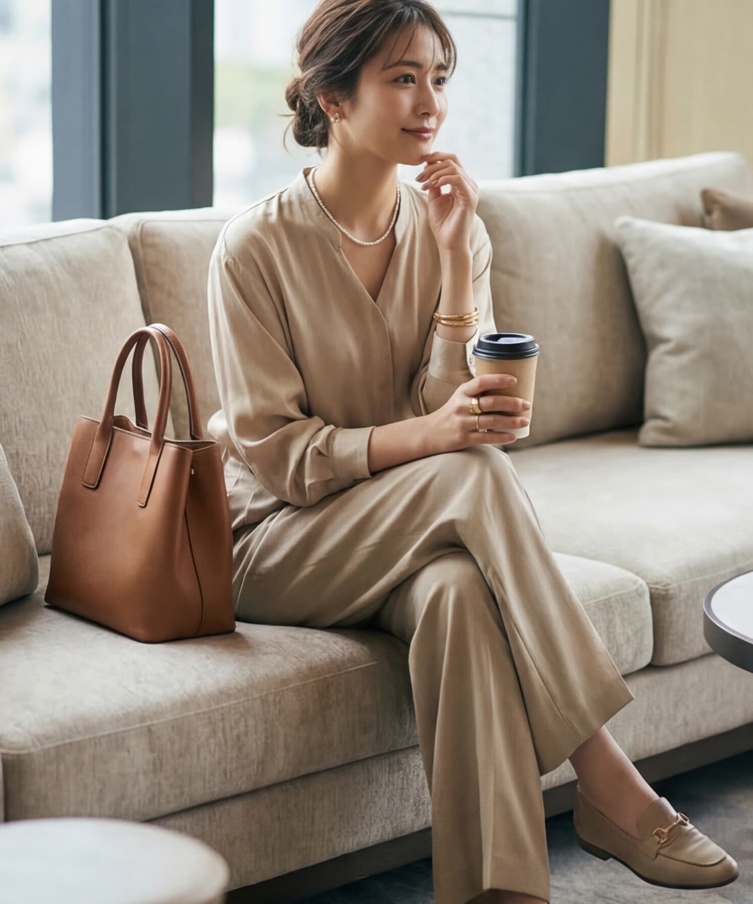 STYLE DELI「【DELI by】3mmオーバルパールビーズ・チョーカーネックレス」|ネックレス|