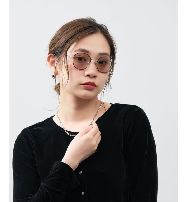  「ボストン型 サングラス | 丸型 メタル カラーレンズ おしゃれ 紫外線対策 UVカット TREND SUNGLASSES」|サングラス|