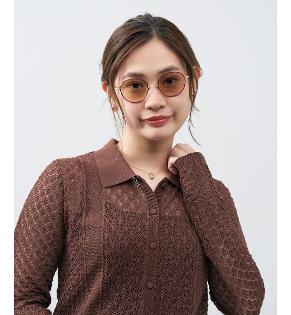  「ボストン型 サングラス | 丸型 メタル カラーレンズ おしゃれ 紫外線対策 UVカット TREND SUNGLASSES」|サングラス|