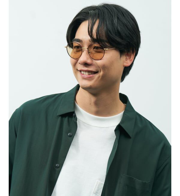  「ボストン型 サングラス | 丸型 メタル カラーレンズ おしゃれ 紫外線対策 UVカット TREND SUNGLASSES」|サングラス|