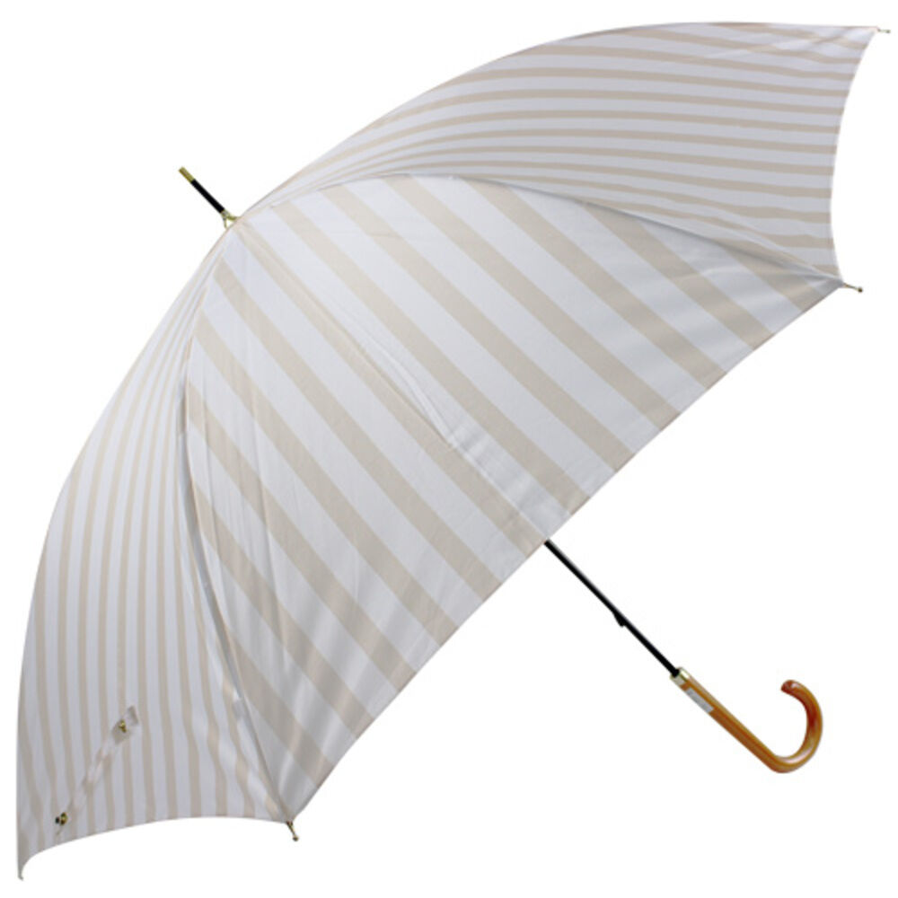 BACKYARD FAMILY「傘 レディース 大人 通販 長傘 58cm かさ カサ 雨傘 超軽量 グラスファイバー 丈夫」|傘|ベージュ2