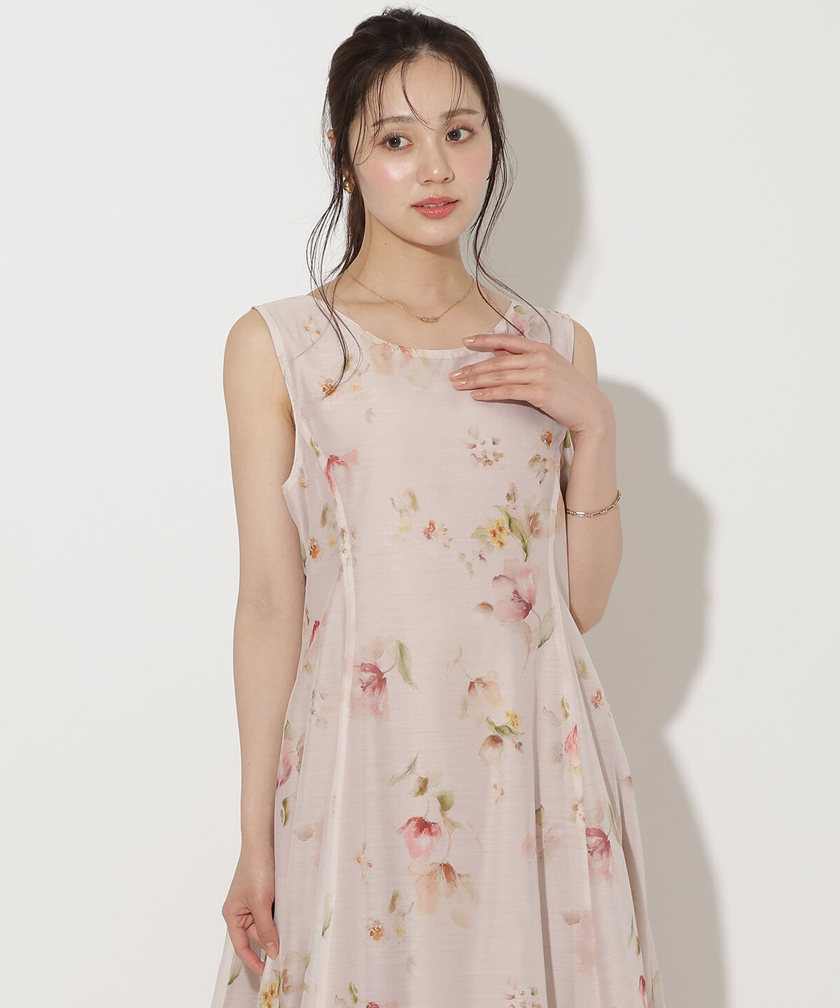 WILLSELECTION「ウォーターフラワープリントリバーシブルワンピース」|ワンピース|