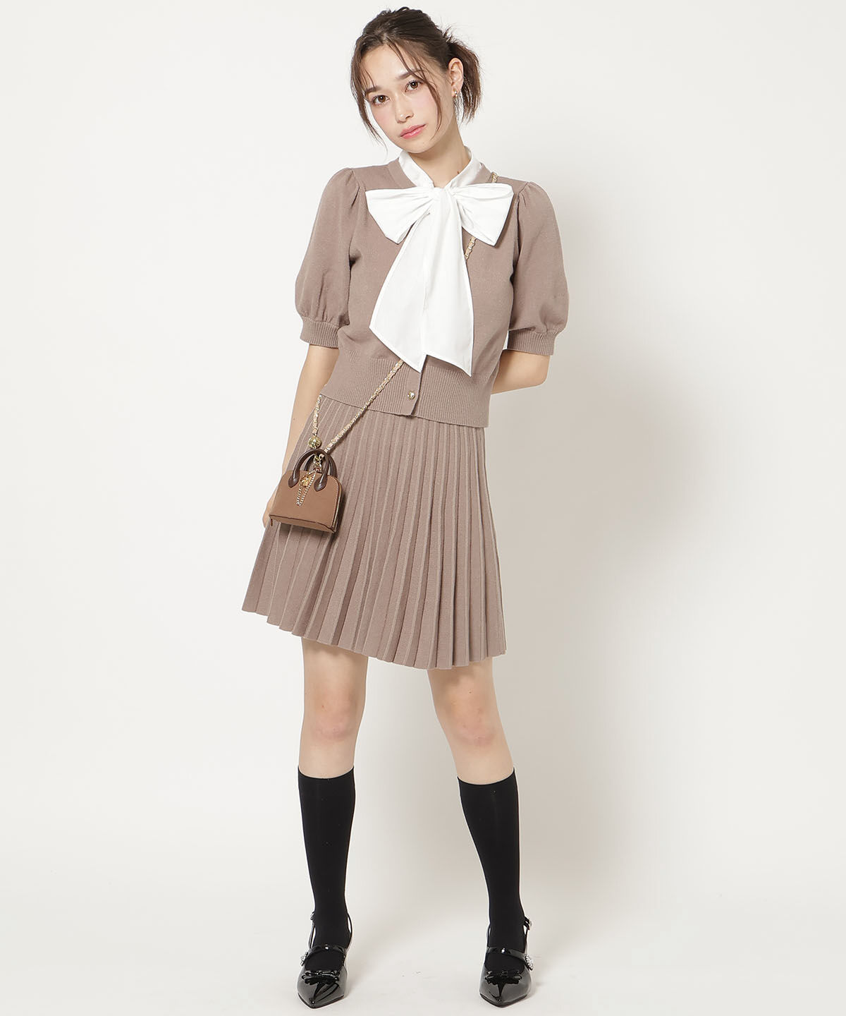 WILLSELECTION「リボンタイドッキングパフニット」|ニット・セーター|