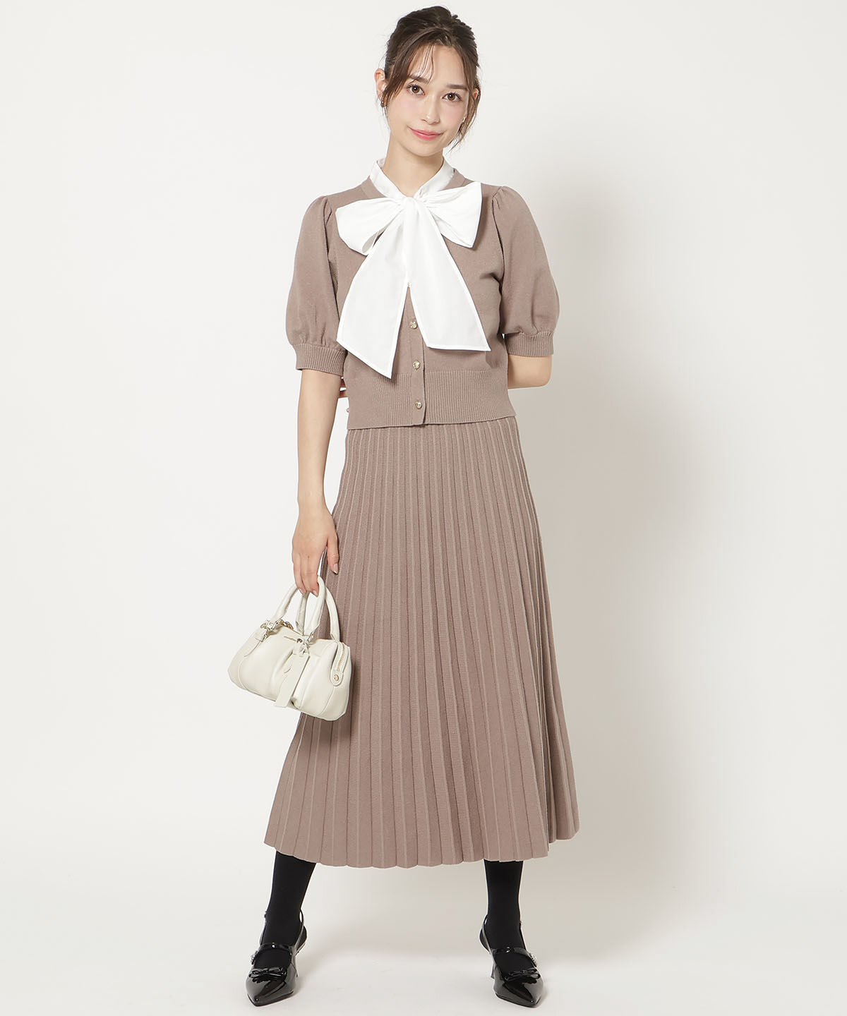 WILLSELECTION「リボンタイドッキングパフニット」|ニット・セーター|