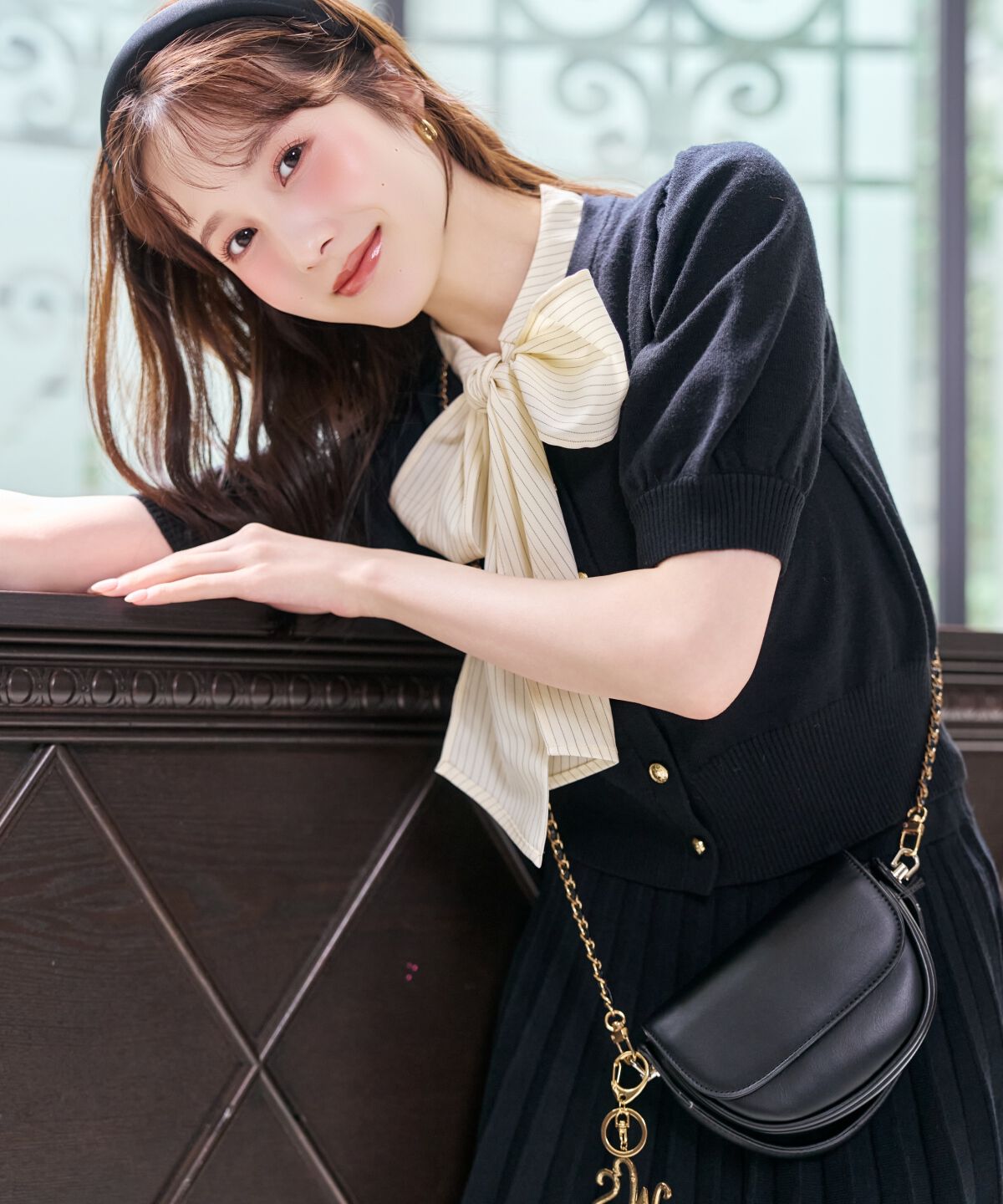 WILLSELECTION「リボンタイドッキングパフニット」|ニット・セーター|